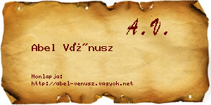Abel Vénusz névjegykártya